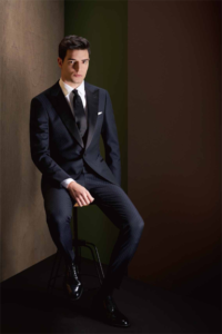 Jacquard Sakko mit Satinrevers - Hochzeitsanzüge