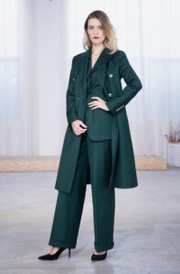 Damen Hosenanzug mit Mantel